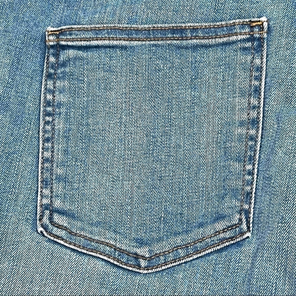 Veronica Beard Carolyn High Rise Button Fly Tuxedo Stripe Baby Boot Jeans 31 - Picture 8 of 15